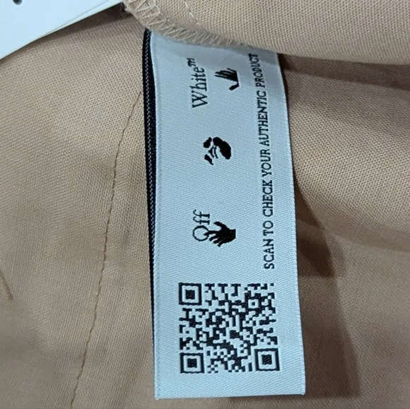 $710 Mens Off-White Logo Chino Pants Khaki